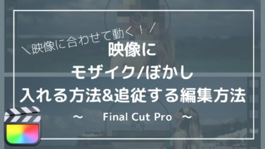 【2種類解説】Final Cut Proモザイク処理と自動追従の編集方法